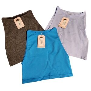 Zenana Cropped Tank Top Women's Sleeveless Athletic Yoga Casual Gym S/M